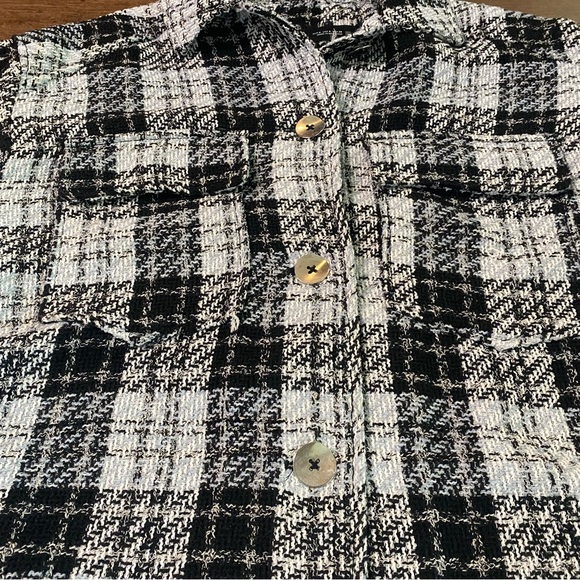 Zara Plaid Shacket small black/white - Picture 6 of 8